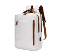 Nuyhgtr Laptoptasche Damen 15 Zoll Mode Casual Rucksack mit Fach Stilvolle Leichte Arbeitstasche für Schule College Reisen Pendeln Flug Gym Wandern Täglicher Gebrauch Weiß Schwarz, weiß, Refer to