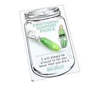 Nuyhgtr Miniature Food, Pickle Decoration, Lucky Cucumber, Positive Card, Pickle for Backpacks, Cucumber Pendant for Backpacks, Bags