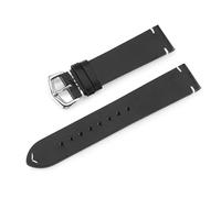 NUZIXINXW 18 mm, 19 mm, 20 mm, 21 mm, 22 mm, 24 mm, Retro-Leder-Uhrenarmband, Lederarmband, Uhrenarmbänder, Gürtel mit Federstiften, Schwarz, 21 mm