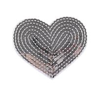 NVOQILIN 10 Stück Herzform Pailletten Herz Nähen auf Applikation für Kleidung Jeans Hut Rucksäcke