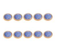 NVOQILIN 10 Stück hochglänzende Knöpfe aus Metalllegierung, für Kleidung, Kostüme, Jacken, Kleider, Mäntel, Näharbeiten