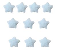 NVOQILIN 10 Stück Stern-Plüsch-Stern-Applikationen zum Aufnähen, dekorativ für Haarnadeln, Handyhüllen, Schuhe, Dekorationen