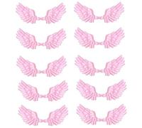 NVOQILIN 10 Stück Stoffflügel-Charm-Applikationen für handgefertigte Kunst, Handwerk, Heimdekoration, Kleidung, Nähen, Handwerk