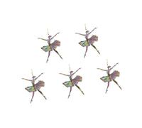 NVOQILIN 5 Stück Balletttänzer Schlüsselanhänger Charm 2D Acryl Anhänger Hängende Ornament Heimdekoration Tanzstudio Zubehör