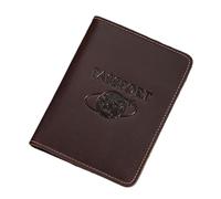 NVOQILIN Elegante Reisepasshülle aus Leder mit Blockierung für Damen und Herren, sichere Reisedokumente und Kartenaufbewahrung, blockierende Reisepasshülle, coffee, Mass Beauty