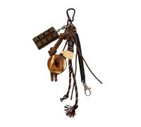 NVOQILIN Handgefertigter alkalischer Brot-Schlüsselanhänger, stabile Materialien, schönes Schleifen-Design, Zubehör für Fahrzeuginnendekoration