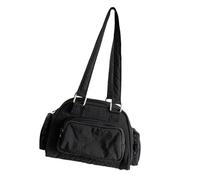 NVOQILIN Koreanische Umhängetasche aus Polyester, Laptop-Tasche für Damen und Herren, geräumige Handtasche, Schwarz