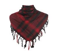 NVOQILIN Modischer Shemagh-Schal mit Totenkopf-Muster, Wüstenschal, arabischer Schal, Unisex, Halstuch, Kopftuch, für Damen und Herren, stilvoll, rot, Einheitsgröße