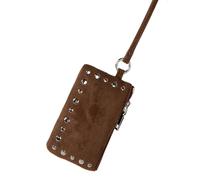 NVOQILIN Reisebedarf, kleine Umhängetasche, Veloursleder, Brustbeutel, Lippenstift, Kopfhörer, Aufbewahrungstasche