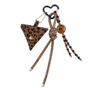 NVOQILIN Schlüsselanhänger mit Leopardenmuster, geflochtenes Seil, Schlüsselanhänger für Rucksack, Geldbörse, Handtasche, Dekoration, Handtaschendekoration, Hängeornament, Q1743 1