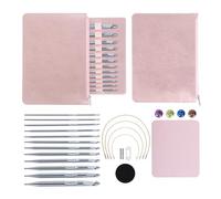 NVOQILIN Tunesische Häkelnadeln mit Kabel, tunesische afghanische Stricknadeln, 3,0 mm - 10 mm, austauschbar, 12 Stück