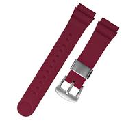 NVVVNX Für Seiko 5 Nr. Solar Watchband Männer Silikon Gummi -Gummi 22mm Sporttauch SNE537 SRPA83J1 Trageschlaufe(Red silver buckle)