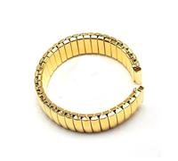 NVYRFS 12mm 14mm 16mm 18mm 20mm 22mm elastisches Stretch-Uhrenarmband aus Edelstahl, universelles Metallarmband, Silber-Gold-Armband(Gold,12mm)