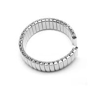 NVYRFS 12mm 14mm 16mm 18mm 20mm 22mm elastisches Stretch-Uhrenarmband aus Edelstahl, universelles Metallarmband, Silber-Gold-Armband(Silver,18mm)
