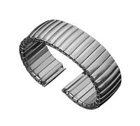 NVYRFS 12mm 14mm 16mm 18mm 20mm 22mm Metall Elastisches Uhrenarmband Stretch-Erweiterung Edelstahlband Männer Frauen Armband Zubehör(Silver,18mm)
