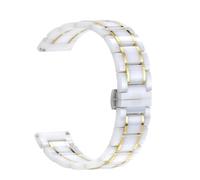 NVYRFS 18mm 20mm 22mm 24mm Keramik Uhrenarmband Edelstahl Armband Gebogene Schnittstelle Uhrenarmband(G,20mm)