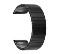 NVYRFS Elastisches Stretch-Uhrenarmband 18 mm 20 mm 22 mm Edelstahlarmband Universal-Metallarmband(Black-L,18mm)