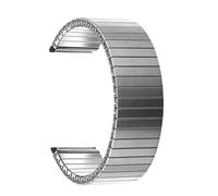 NVYRFS Elastisches Stretch-Uhrenarmband 18 mm 20 mm 22 mm Edelstahlarmband Universal-Metallarmband(Silver-S,18mm)