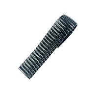 NVYRFS Elastisches Uhrenarmband aus Metall, 20 mm, 22 mm, dehnbar, Edelstahl, Armband matt poliert(Black-2,22mm)