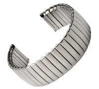 NVYRFS Elastisches Uhrenarmband aus Metall, 20 mm, 22 mm, dehnbar, Edelstahl, Armband matt poliert(Silver,22mm)