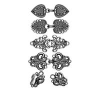 Nvzi 4 Stück Vintage Pullover Schal Clips Retro Umhang Umhang Cardigan Kragen Verschlüsse Brosche Zubehör Schwarz