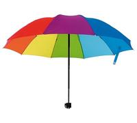NW NATIONWEAR Regenbogen Pride Regenschirm - Bunter Regenschirm für Festivals, Paraden, Events & den täglichen Gebrauch - Leuchtendes Regenbogen-Design - Lustiges Pride-Accessoires