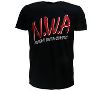 NWA Straight Outta Compton T-Shirt Schwarz - Offizielles Merchandise | Popmerch.com XL Schwarz