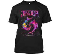 NWT Jinjer Shark Ukraine Progressive Metal Band Rock Graphic Retro T-Shirt Black XXL
