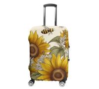 NWTRJ Bees Sonnenblumen, Gänseblümchen, Rose, Blumen, Reisegepäckabdeckung, elastisch, waschbar, staubdicht, kratzfest, Koffer-Schutz, passend für 48,3 - 81,3 cm Gepäck, Stil:, M