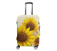 NWTRJ Bees Sonnenblumen, Gänseblümchen, Rose, Blumen, Reisegepäckabdeckung, elastisch, waschbar, staubdicht, kratzfest, Koffer-Schutz, passend für 48,3 - 81,3 cm Gepäck, Stil:, S
