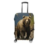 NWTRJ Brown Bear Reisegepäck-Abdeckung, elastisch, waschbar, staubdicht, kratzfest, passend für 48,3 - 81,3 cm große Gepäckstücke, Stil:, XL