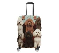 NWTRJ Reisegepäckhülle für Pudel, Hunde, elastisch, waschbar, staubdicht, kratzfest, passend für 48,3 - 81,3 cm große Gepäckstücke, Stil:, L