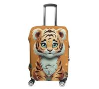 NWTRJ Year of The Tiger Funny Tiger Travel Luggage Cover Elastic Washable Suitcase Cover Dustproof Anti-Scratch Suitcase Protector Fits 19-32 Inch Luggage, M