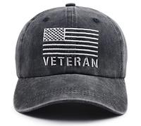 Nxizivmk USA Flag Veteran Hut für Männer Frauen, lustige verstellbare Stickerei American Army Military Baseball Cap, Schwarz, Einheitsgröße