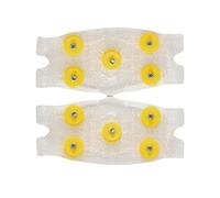 Nybhyjka Ice Grips Greifer Stollen für Schuhe & Stiefel 2 Paar Winter Eis Schnee Spikes Paar Griffe mit 5 Stahlnieten Winter Outdoor Anti-Rutsch Steigeisen für Walking, Angeln