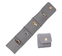 Nybhyjka Schmuck-Reisetasche, Schmuckbeutel für Reisen, elegante, kleine, faltbare geteilte Tasche mit Schnalle für Damen, Herren, Jugendliche, Teenager, Mädchen