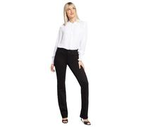 NYDJ Marilyn Straight Sculpt-Her™ Trouser Black Faux Leather | Black Black 42