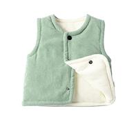 Nyeemya Baby Weste Mädchen Winterjacke Ärmellos Warm Jacke Übergangs Vest Top Rundhals Pullunder Winter Herbst Kleidung Outwear A Grün 104-110