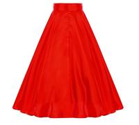 Nyeemya Kinder Mädchen Tanzrock Elegant Freizeitrock Lange Rock Chiffonrock Flamenco Bauchtanz Rock Latein Festlich Outfit Performance 360 Grad A 134-140