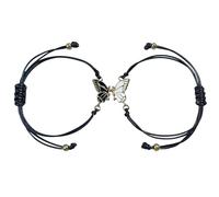 NYGGTYK 1 Paar Armbänder Mit Schmetterlingsnaht, Passende Armbänder in Schwarz Und Weiß, Goldene Schmetterlingsarmbänder, Freundschaftsarmbänder