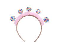 NYGGTYK 1 Stück Lollipop-Stirnband, Rosa Kinder-Headband, Lollipop-Mädchen-Haar-Accessoires, Niedliches Cartoon-Süßigkeits-Stirnband-Zubehör