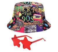 NYGGTYK 1 Stück Retro -Fischerhut Und 1 Stück Sterngläser, Kleidungszubehör, Accessoires Für Party -Dressing, Modische Und Personalisierte Accessoires