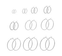 NYGGTYK 10 Paar Kreisohrringe, Stilvolle Einfache Ohrringe, Metallohrringe, Punkohrringe, Kleidungszubehör.