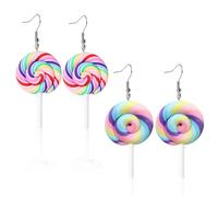 NYGGTYK 2 Paar Lutscher-Ohrringe, Bonbon-Ohrringe, Bonbon-Schmuck, Neuartige Und Kreative Ohrringe, Süßer Mädchen-Schmuck, Geeignet Für Den Alltag, Partys Und Festivals