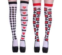 NYGGTYK 2 Paar Socken Mit Poker-Themen, Stilvolle Und Personalisierte Socken, Partybekleidungszubehör, Lustige Strümpfe, Rollenspielzubehör