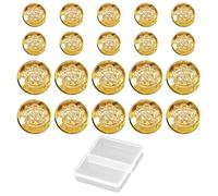 NYGGTYK 20 Stücke Metallknöpfe Und 1 -Stück -Aufbewahrungsbox, Vintage -Anzugstasten, Dekorative Knöpfe, Mantelknöpfe, Nähbedarf