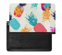 NYKVTG Reisepasshülle Aquarell Ananas Reisepass Schutzhülle Geldbörsen Für Kreditkarten Ausweis Reisedokumente