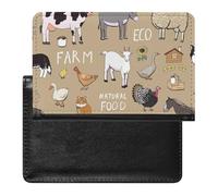 NYKVTG Reisepasshülle Bauernhof-Tiere Reisepass Schutzhülle Geldbörsen Für Kreditkarten Ausweis Reisedokumente