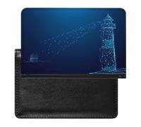 NYKVTG Reisepasshülle Leuchtturm Blau Reisepass Schutzhülle Geldbörsen Für Kreditkarten Ausweis Reisedokumente