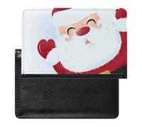 NYKVTG Reisepasshülle Niedlicher Weihnachtsmann Reisepass Schutzhülle Geldbörsen Für Kreditkarten Ausweis Reisedokumente